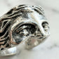 "Ares" Verstellbarer Silber Ring Y2K Art Griechisches Gesicht Silver