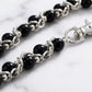 "Black Pearl" Y2K Silber Hosenkette Pants Chain Streetwear mit schwarzen Perlen