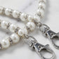 "Lunar Pearl" Streetwear Perlen Hosenkette mit Strass Details Y2K Pants Chain