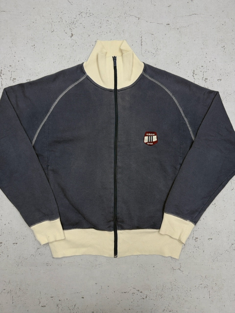 Adidas Sweatjacke navy creme Vorderseite