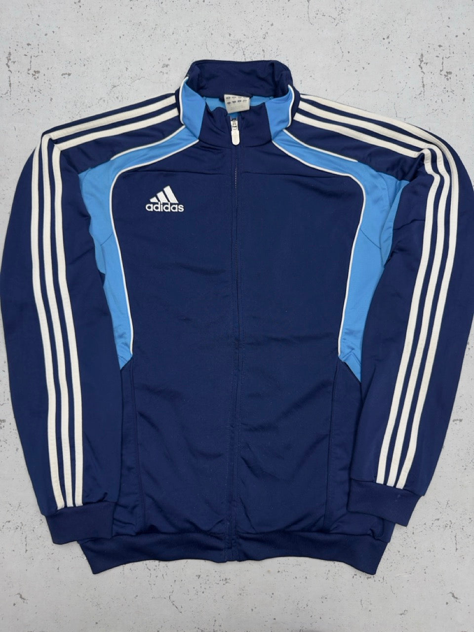 Adidas Trainingsjacke navy hellblau Vorderseite