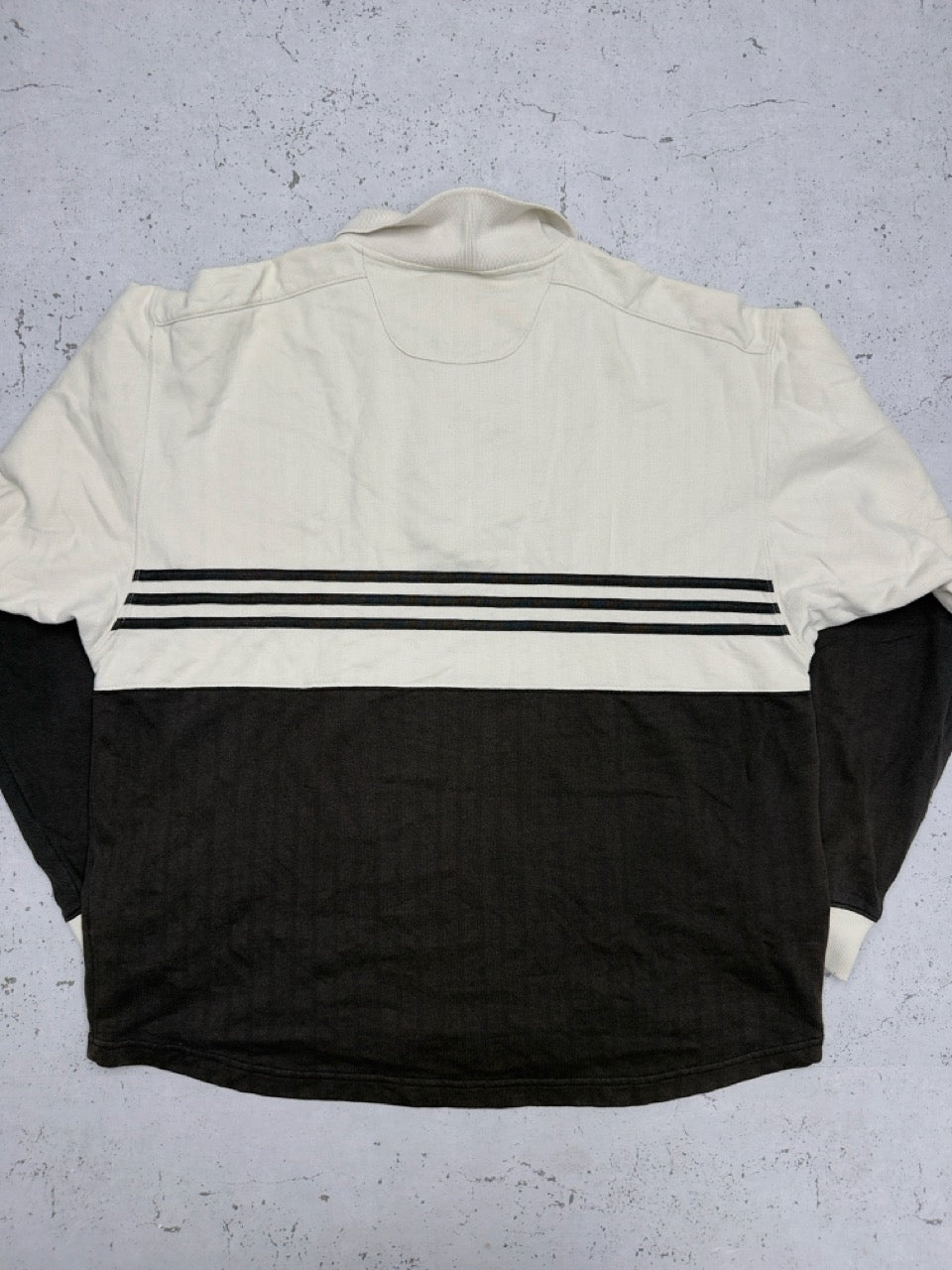 Adidas Sweat Polo creme dunkelbraun Rückseite