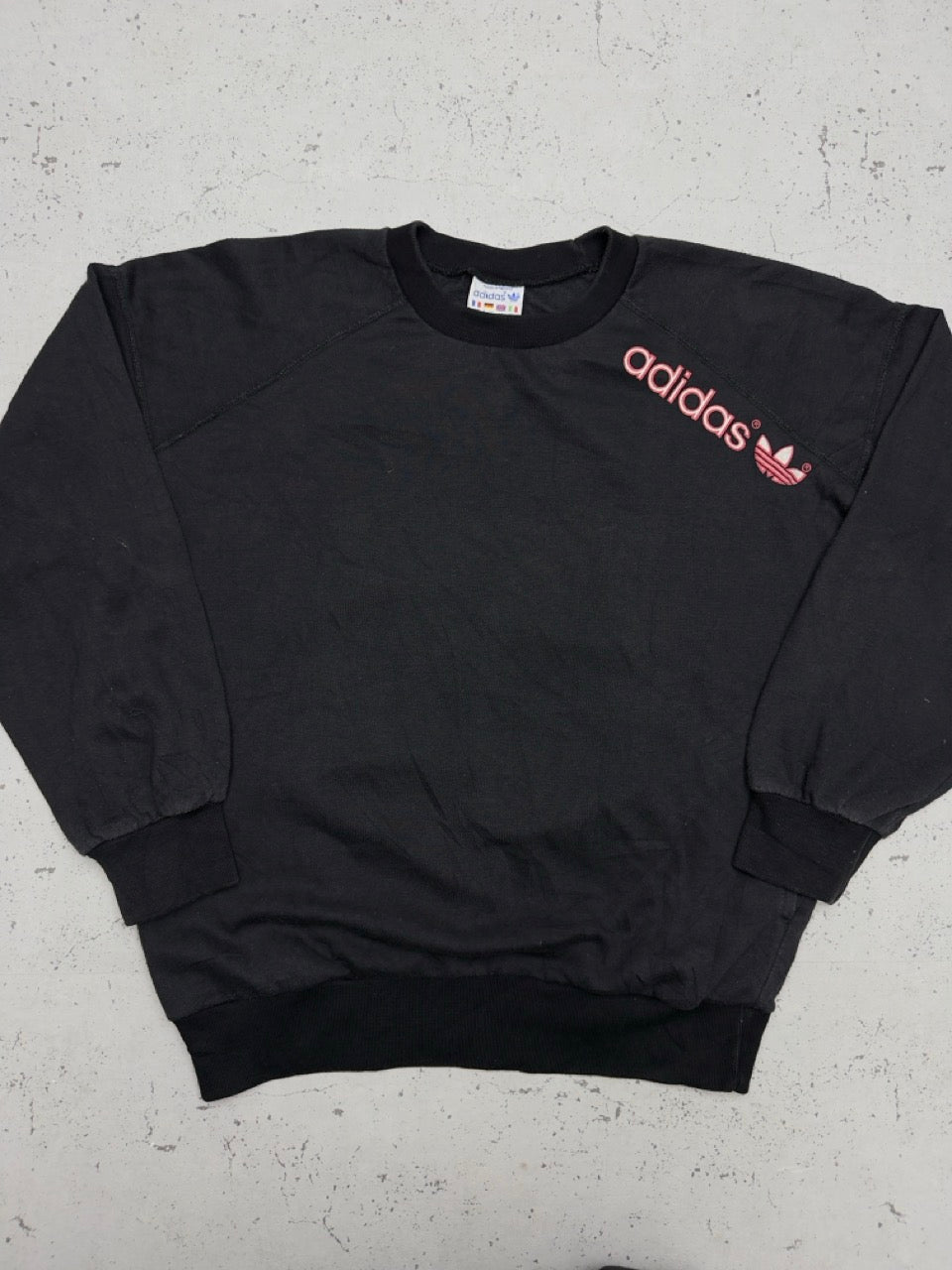 Adidas Trefoil Sweatshirt schwarz pink Vorderseite