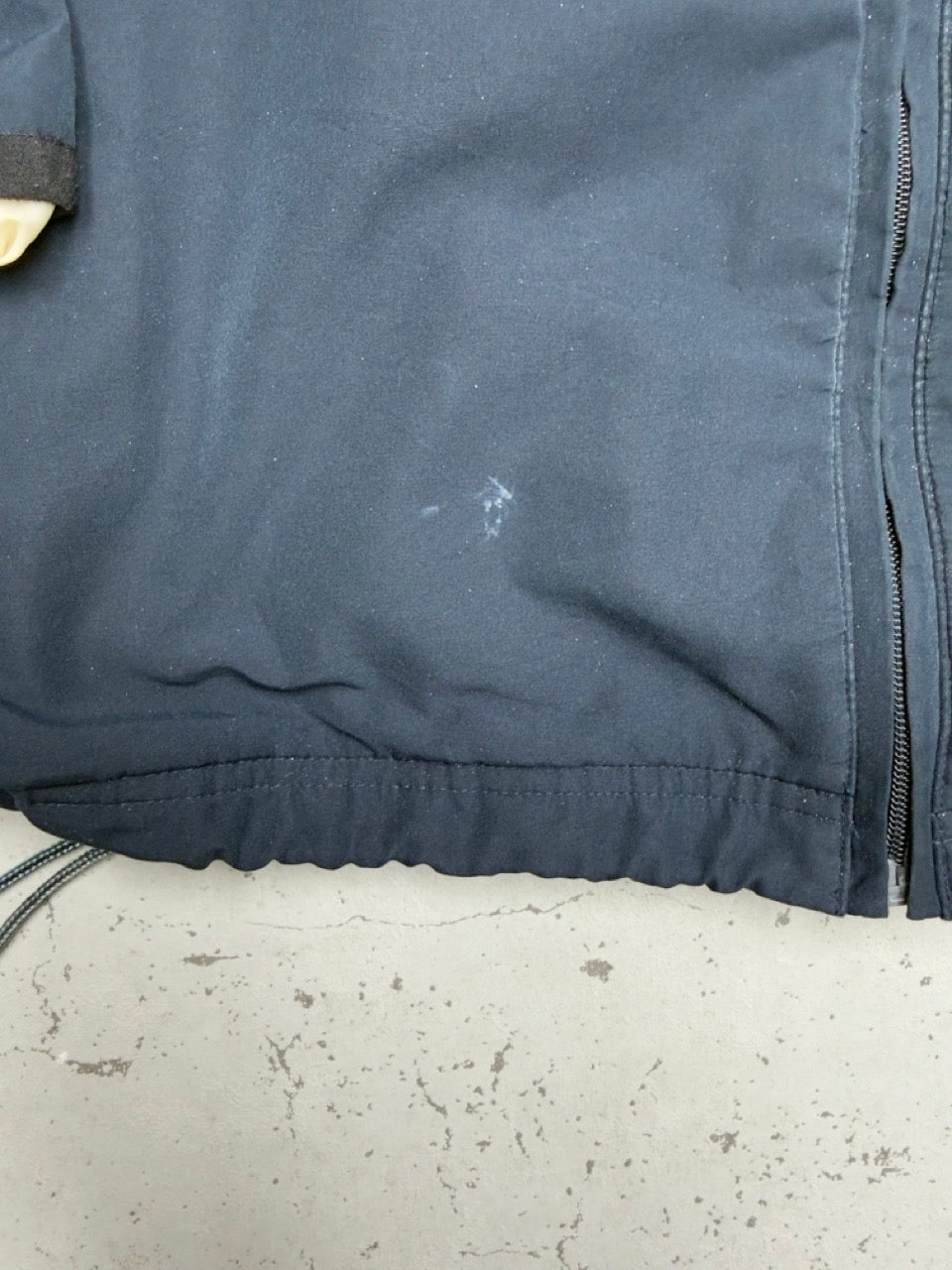 Reebok Jacke navy gold Zustand Detail Abriebfleck