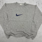 Nike Big Swoosh Sweatshirt grau meliert Vorderseite