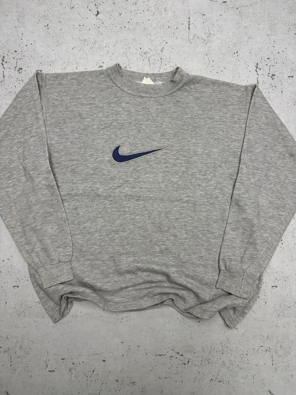 Nike Big Swoosh Sweatshirt grau meliert Vorderseite