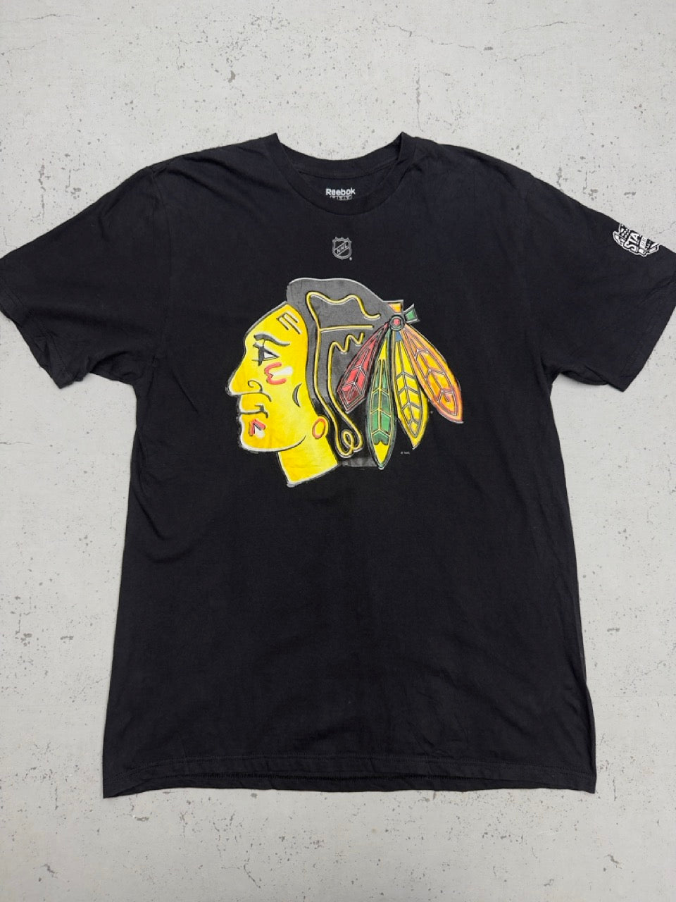 Reebok NHL Chicago Blackhawks T-Shirt schwarz Vorderseite