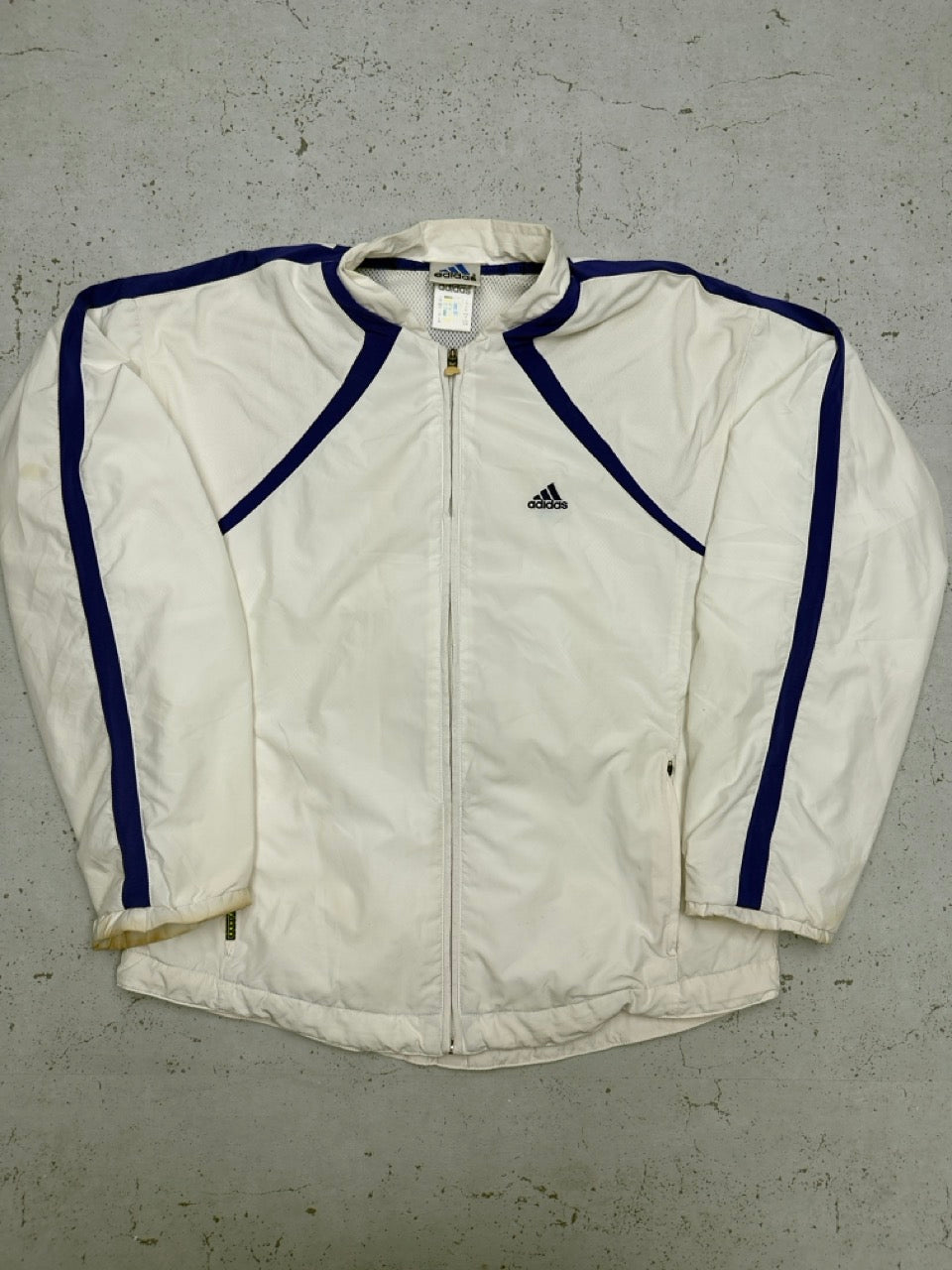 Adidas Trainingsjacke creme lila Vorderseite