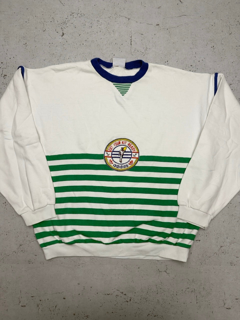 Adidas Get Your Kit Ready Sweatshirt weiß grün Vorderseite
