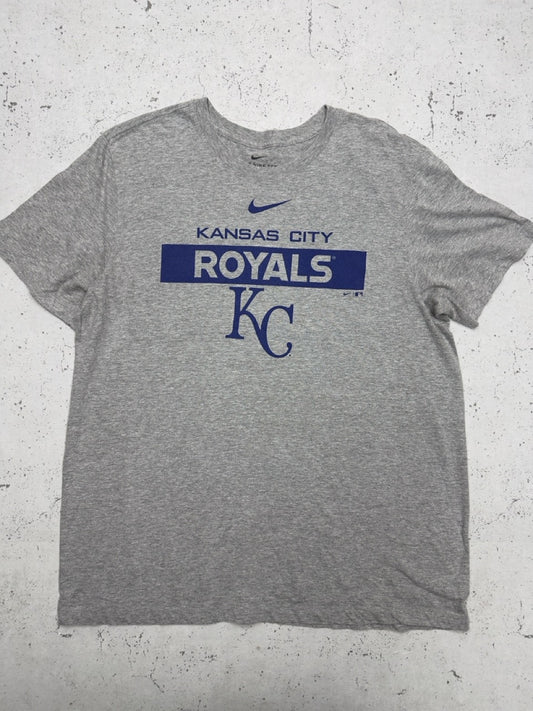 Nike MLB Kansas City Royals T-Shirt grau meliert Vorderseite