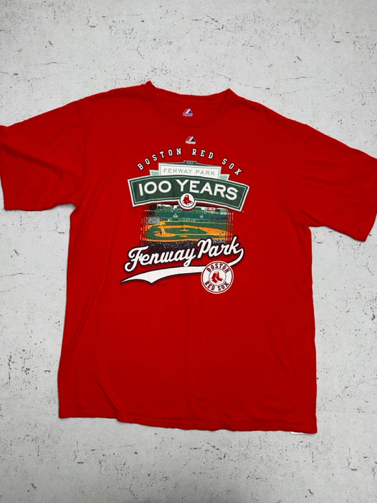 Majestic Boston Red Sox Fenway Park T-Shirt rot Vorderseite