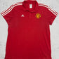 Adidas Manchester United Poloshirt rot Vorderseite