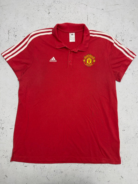 Adidas Manchester United Poloshirt rot Vorderseite