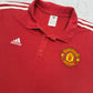 Adidas Manchester United Poloshirt rot Logo Detail