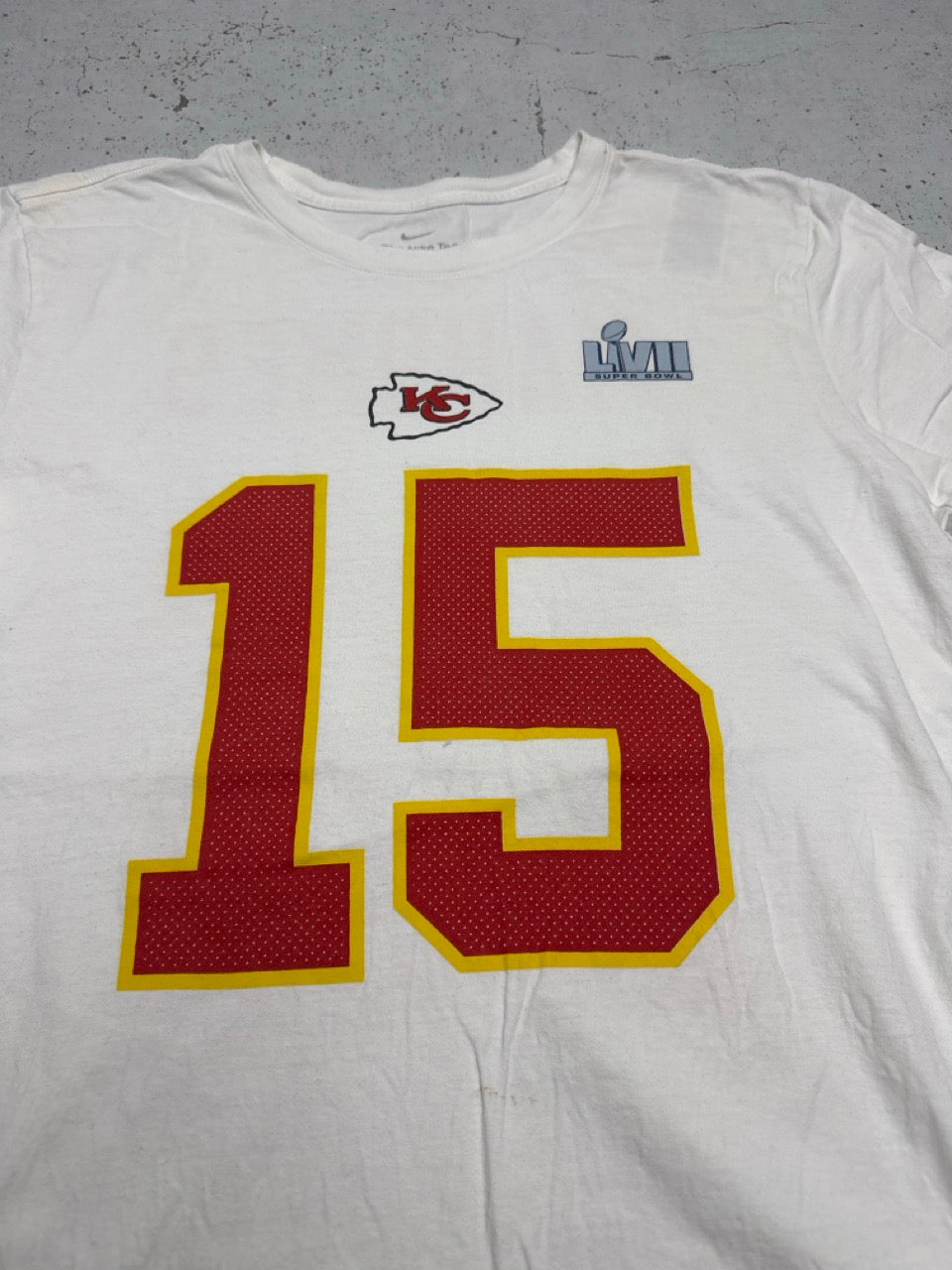 Nike NFL Kansas City Chiefs Mahomes T-Shirt weiß Print Detail