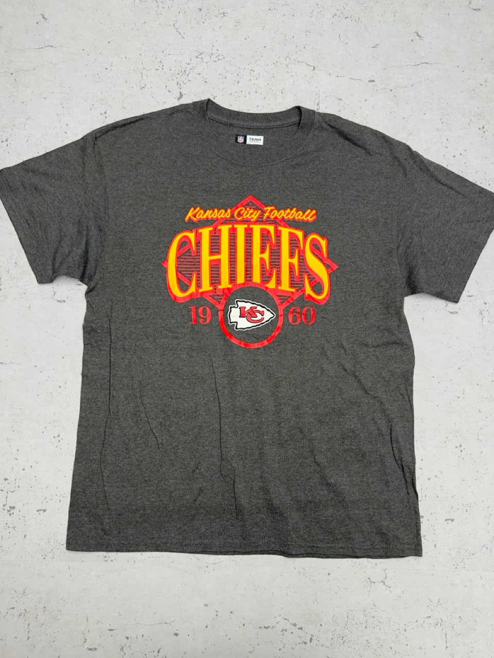 NFL Kansas City Chiefs 1960 T-Shirt dunkelgrau meliert Vorderseite