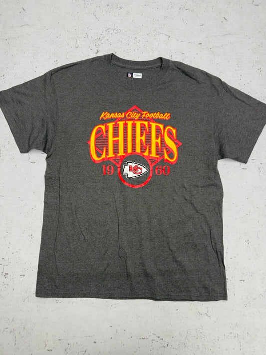 NFL Kansas City Chiefs 1960 T-Shirt dunkelgrau meliert Vorderseite