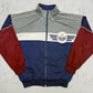Adidas Trainingsjacke grau navy bordeaux Vorderseite