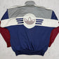 Adidas Trainingsjacke grau navy bordeaux Rückseite