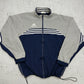 Adidas Trainingsjacke grau navy Vorderseite