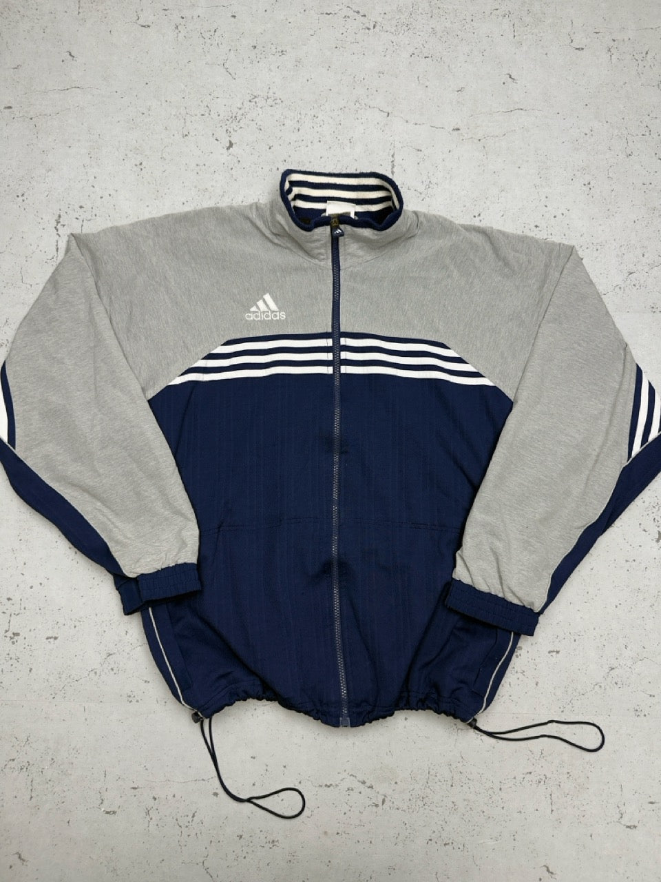 Adidas Trainingsjacke grau navy Vorderseite