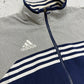 Adidas Trainingsjacke grau navy Logo Detail