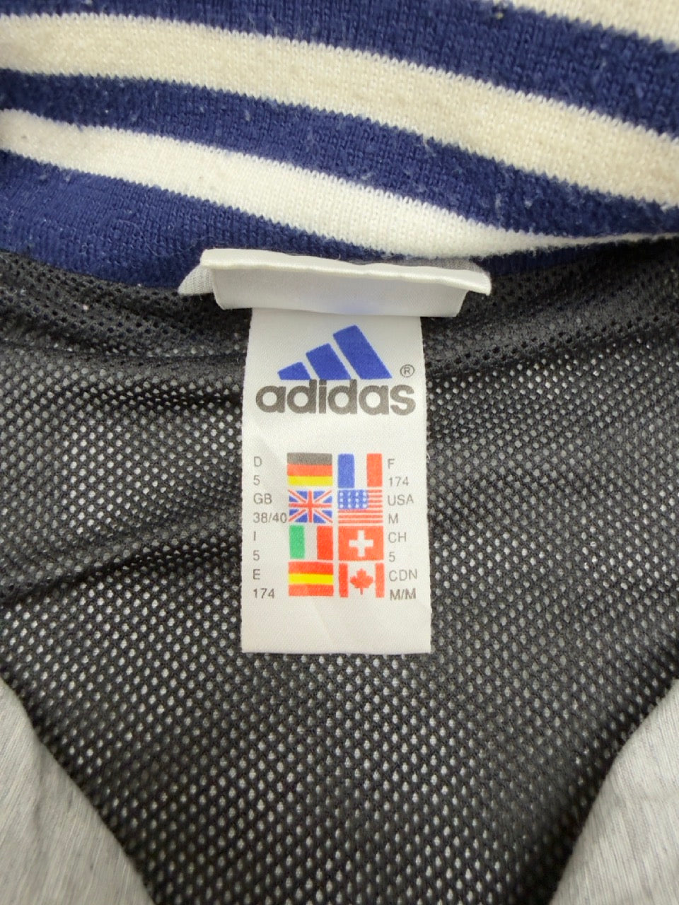 Adidas Trainingsjacke grau navy Etikett