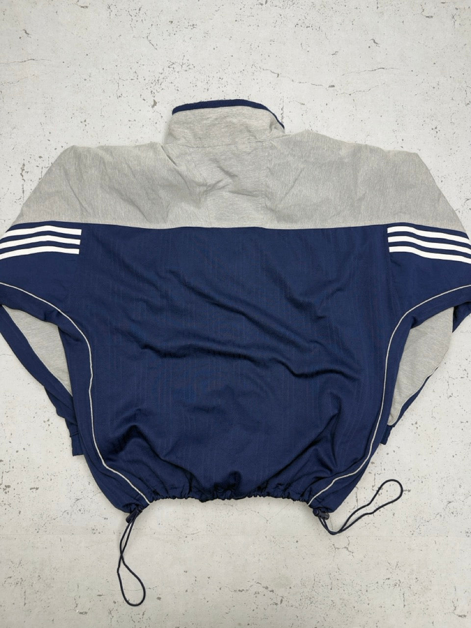 Adidas Trainingsjacke grau navy Rückseite