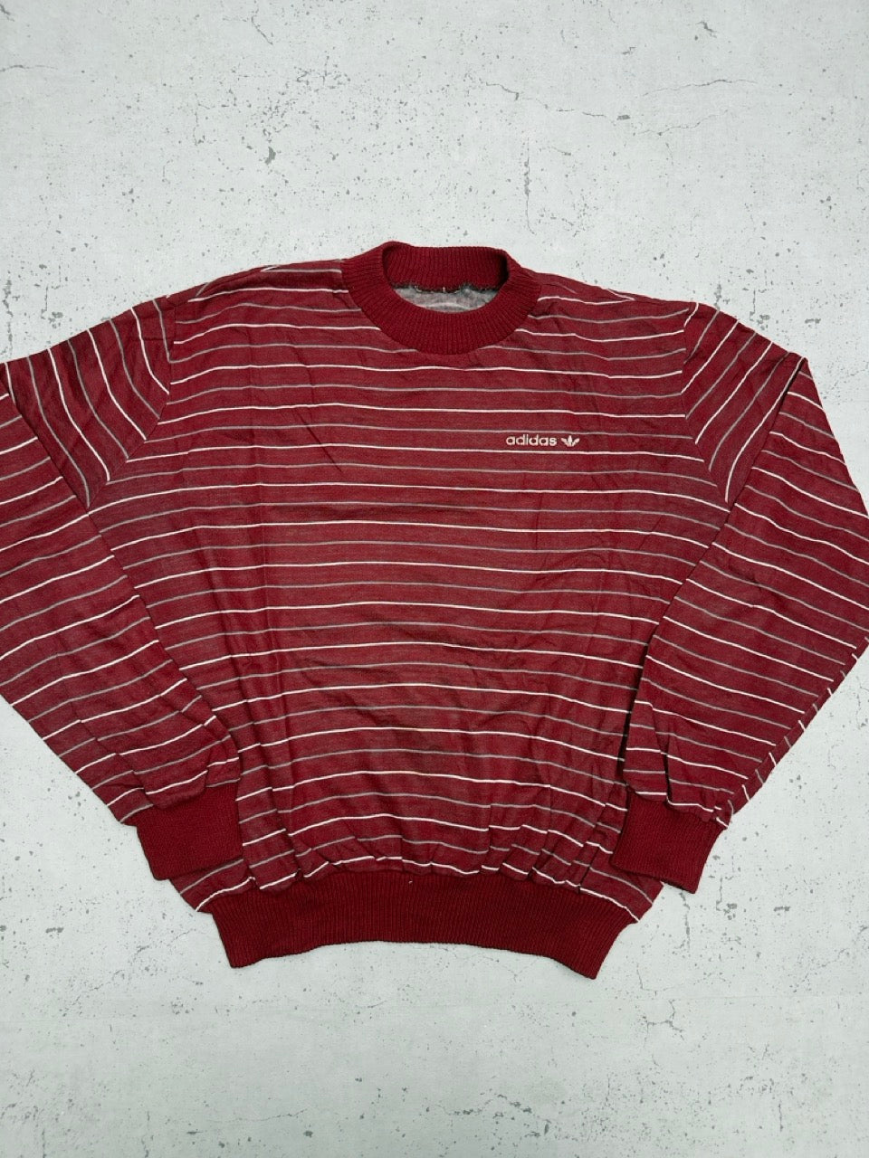 Adidas Trefoil Streifen Sweatshirt bordeaux Vorderseite
