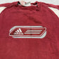 Adidas Big Logo Raglan Sweatshirt bordeaux creme Logo Detail