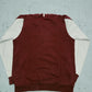 Adidas Big Logo Raglan Sweatshirt bordeaux creme Zustand Detail ausgewaschene Farbe