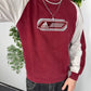 Adidas Big Logo Raglan Sweatshirt bordeaux creme Fitpic