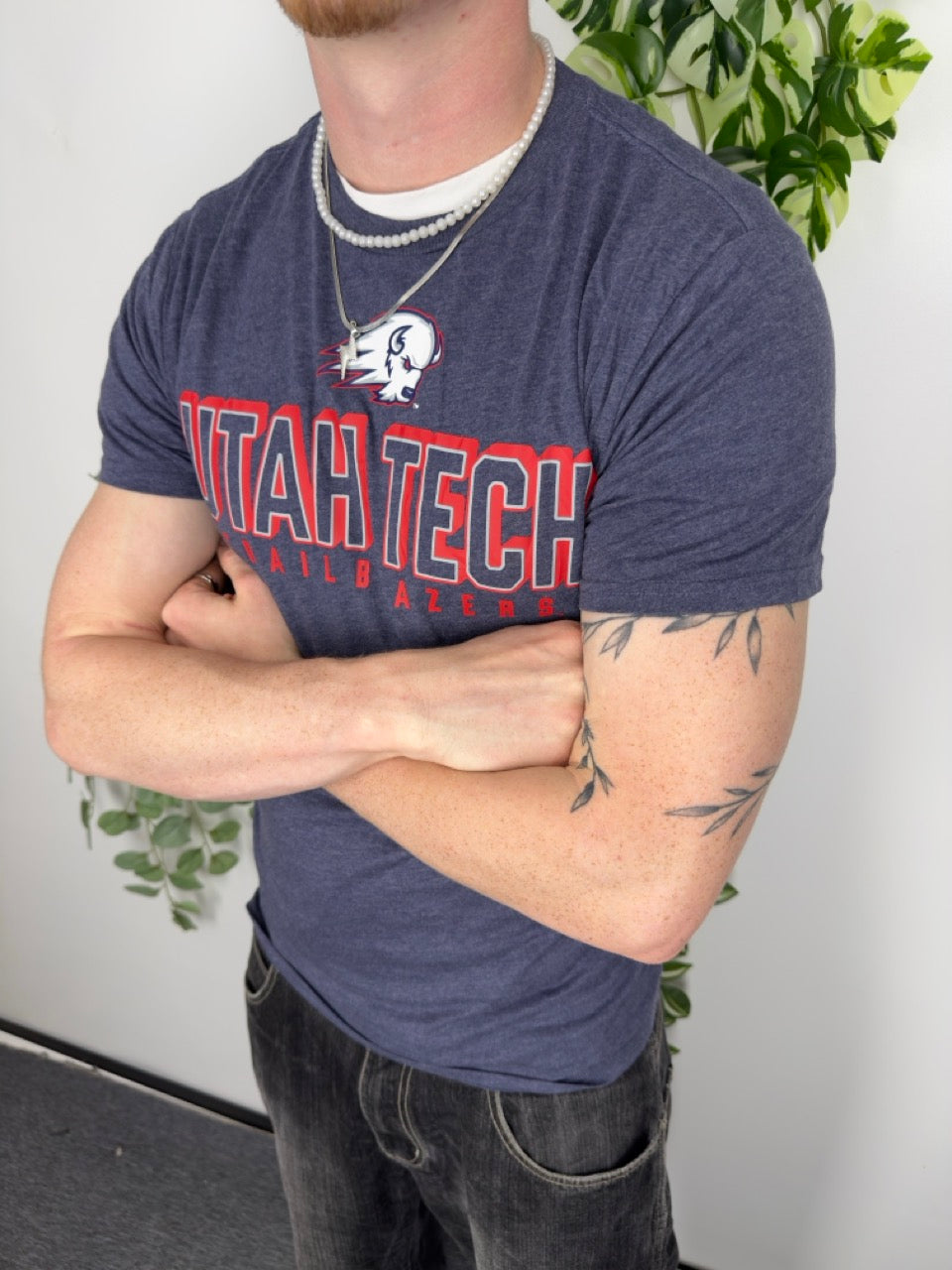 Utah Tech Trailblazers College T-Shirt navy meliert Fitpic