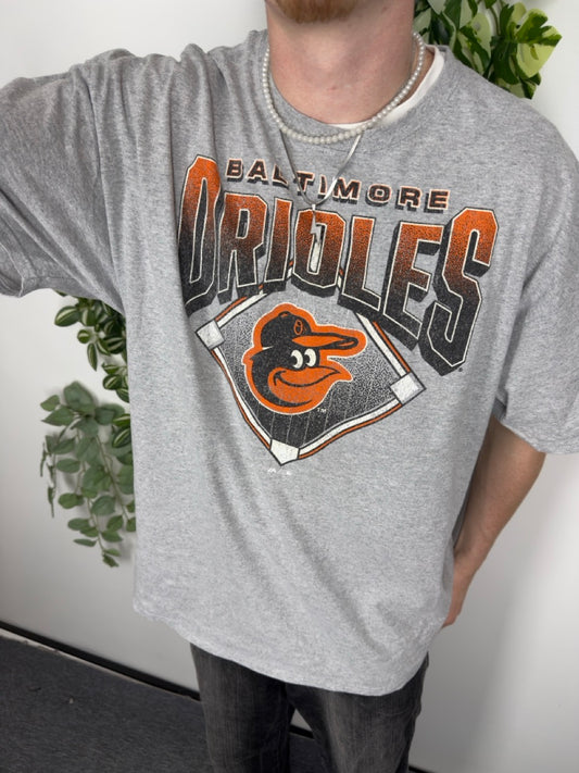 Majestic MLB Baltimore Orioles T-Shirt grau meliert Fitpic