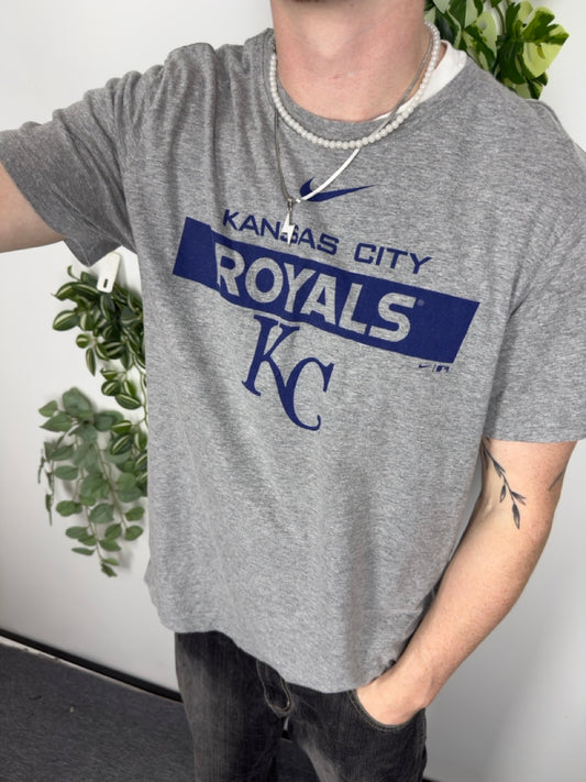 Nike MLB Kansas City Royals T-Shirt grau meliert Fitpic