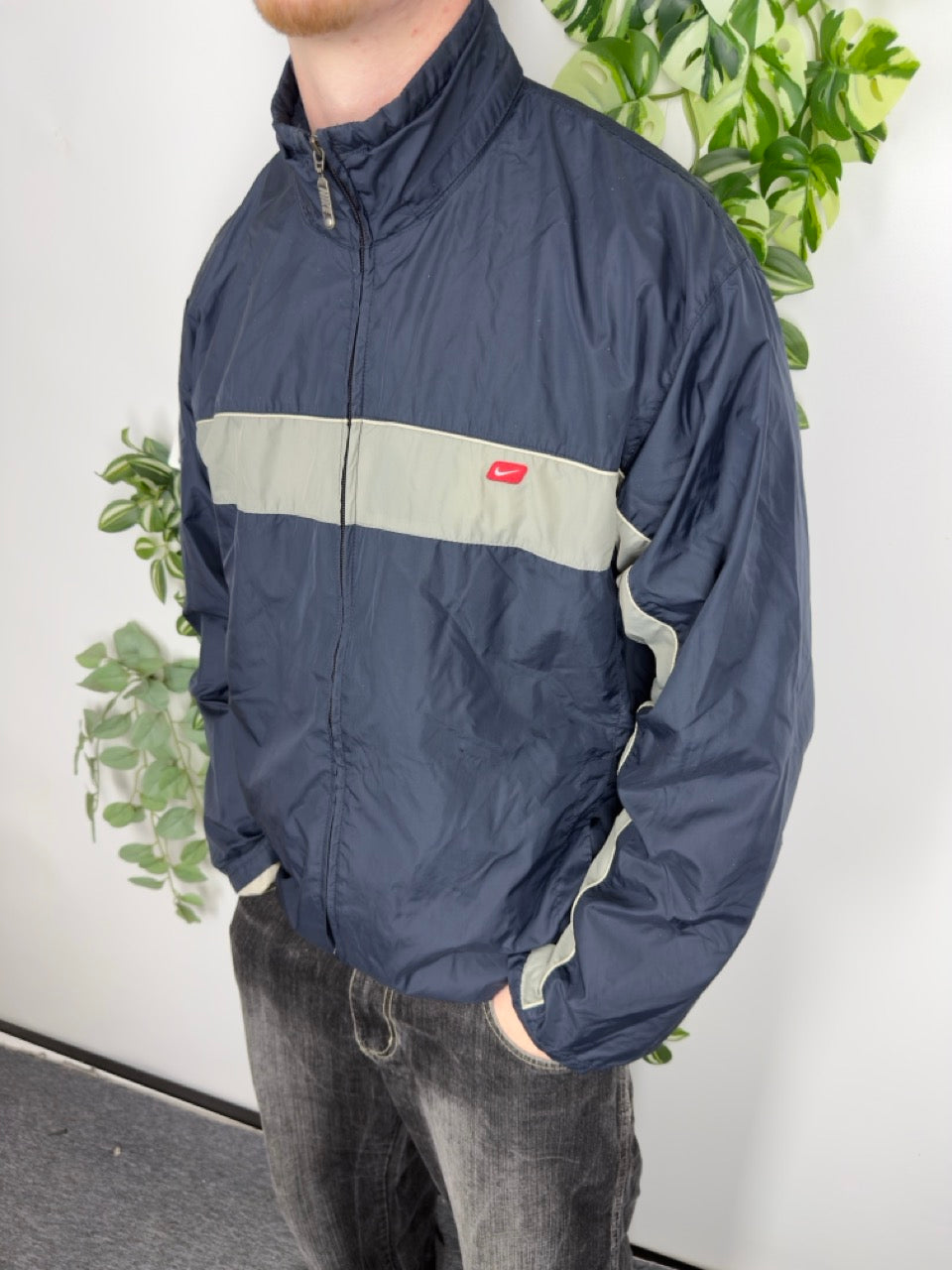 Nike Windbreaker Nylonjacke navy khaki Fitpic