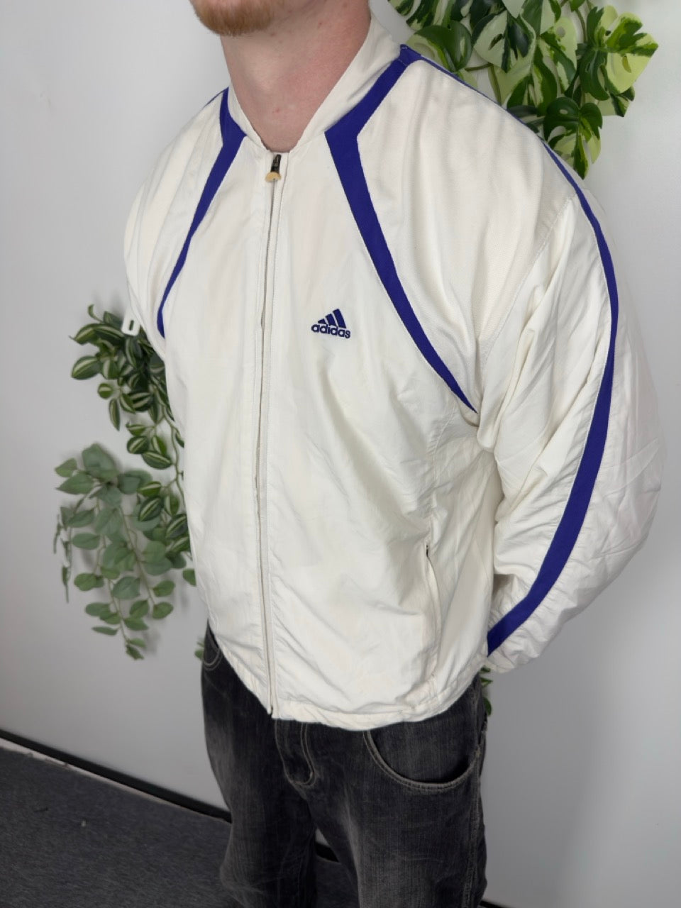 Adidas Trainingsjacke creme lila Fitpic