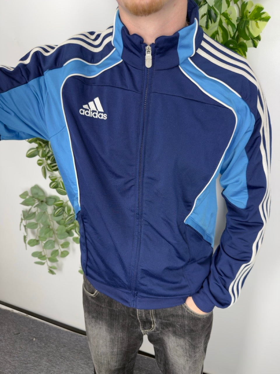 Adidas Trainingsjacke navy hellblau Fitpic