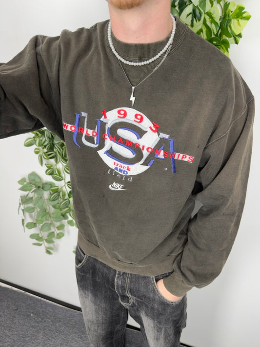 Nike USA 1993 Sweatshirt oliv braun Fitpic