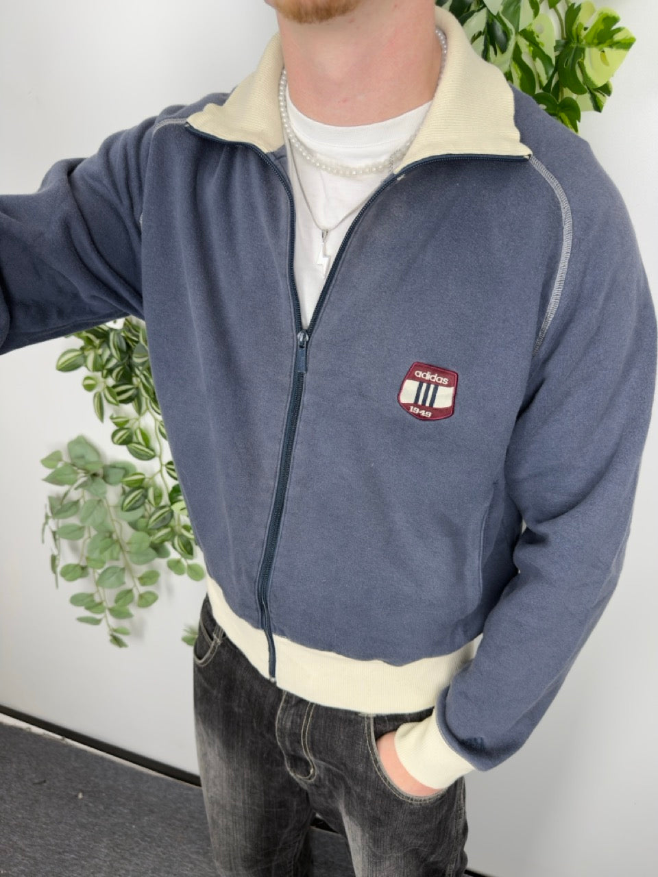 Adidas Sweatjacke navy creme Fitpic