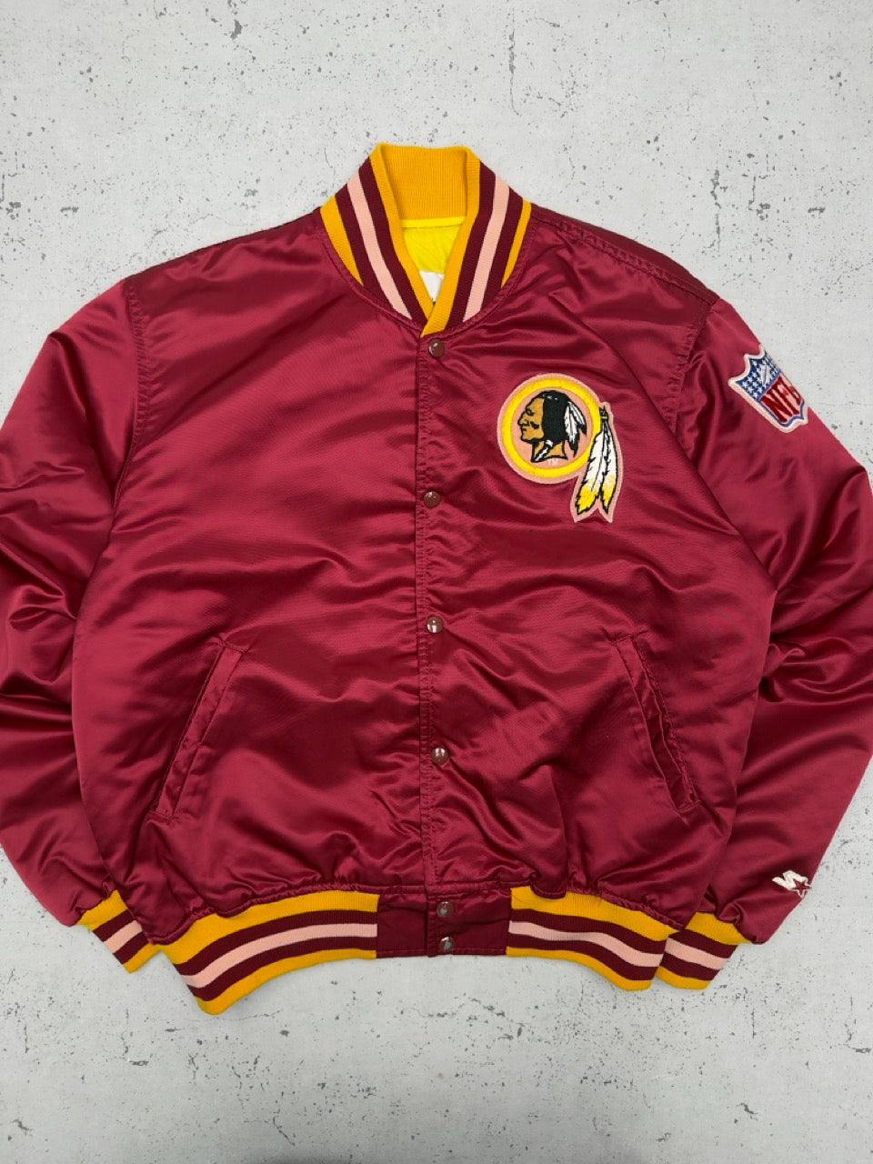 NFL x Starter Redskins 1980 vintage varsity Collegejacke Bomberjacke Jacke rot M L