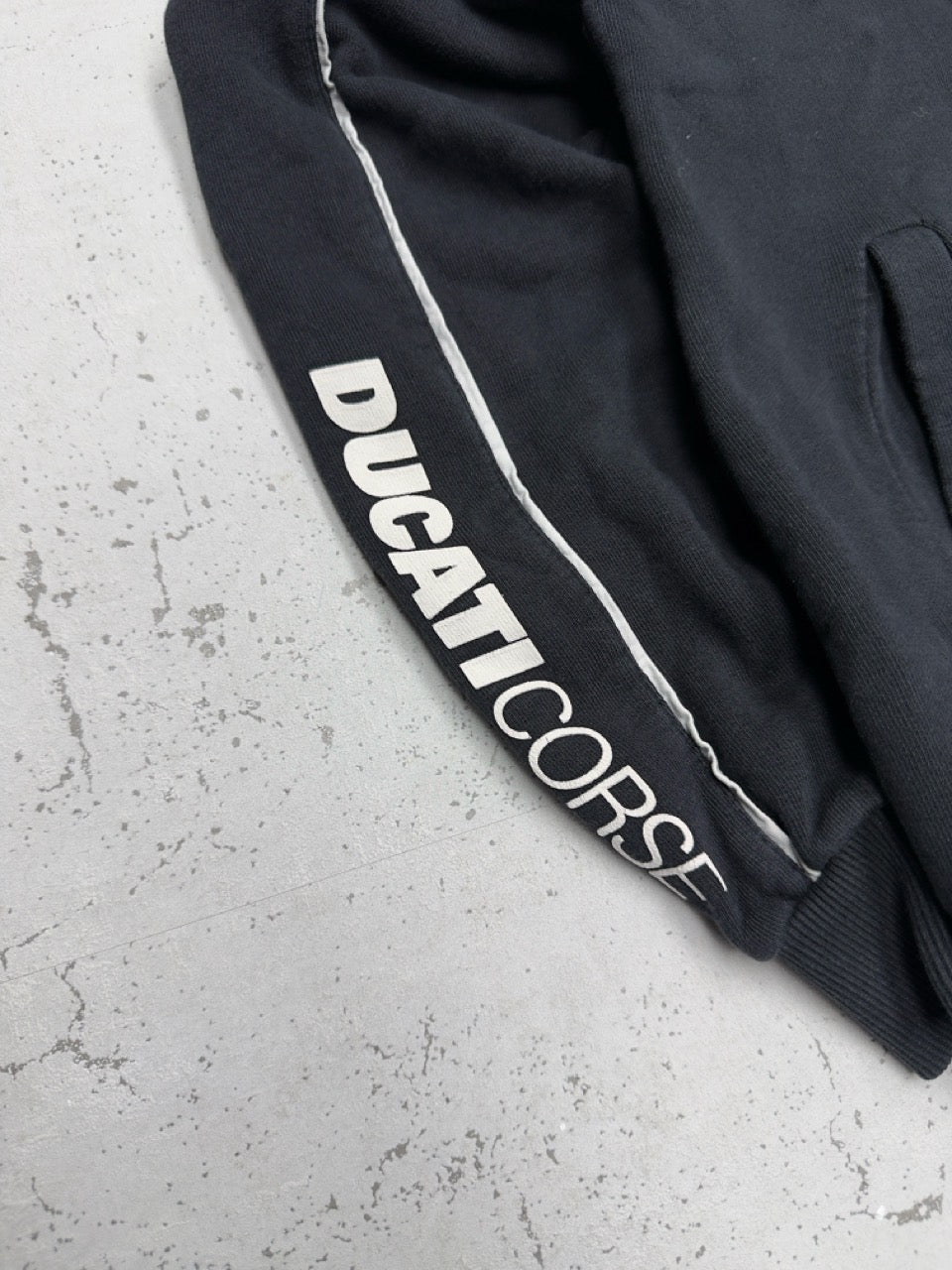 Ducati vintage Zipper Kapuzenjacke Hoodie schwarz S