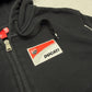 Ducati vintage Zipper Kapuzenjacke Hoodie schwarz S