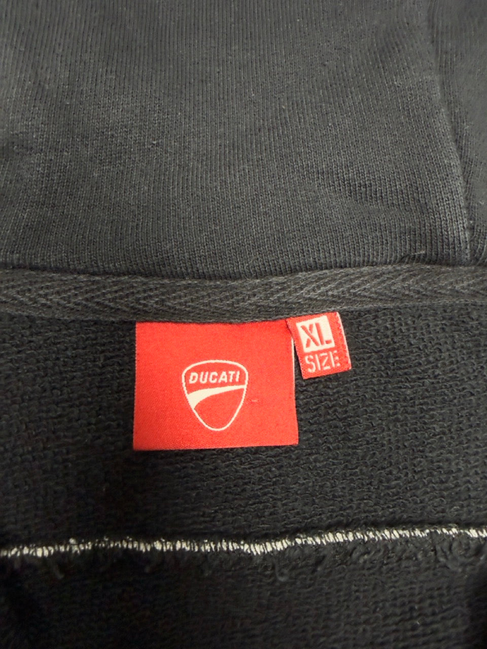 Ducati vintage Zipper Kapuzenjacke Hoodie schwarz S