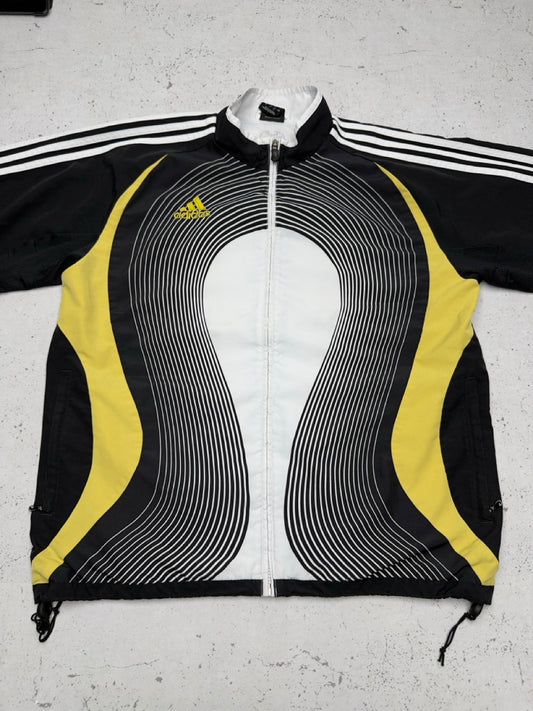 Adidas vintage Y2K 2006 WM Trackjacket Windbreaker Jacke schwarz XL
