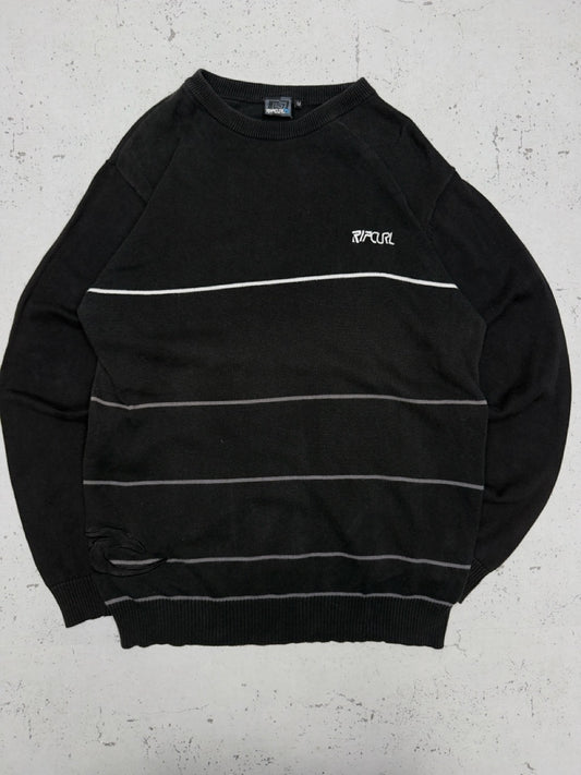Rip Curl vintage Sweatshirt Knitwear Sweater Y2K Logo embroidery schwarz M