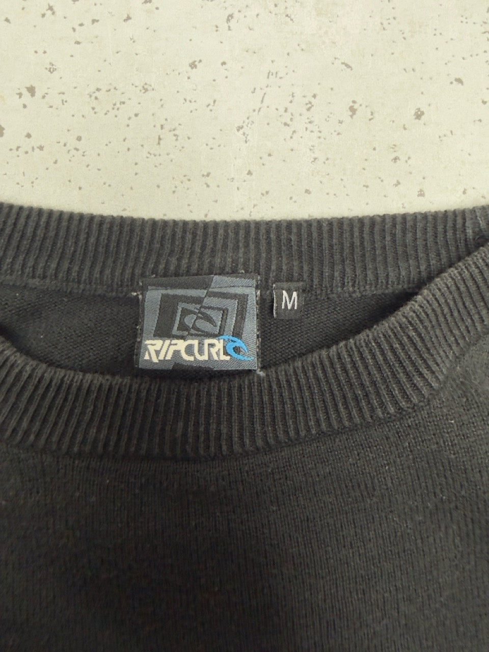 Rip Curl vintage Sweatshirt Knitwear Sweater Y2K Logo embroidery schwarz M