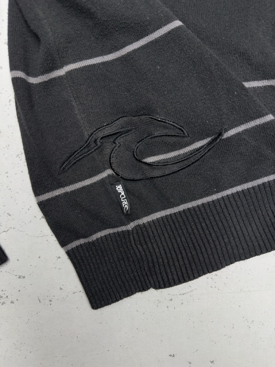 Rip Curl vintage Sweatshirt Knitwear Sweater Y2K Logo embroidery schwarz M