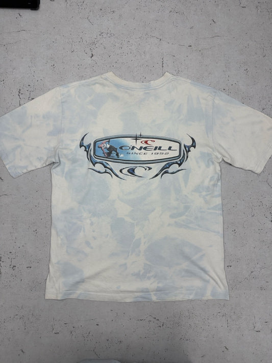 O'Neill vintage T-Shirt Shirt Tee batik Style Wakeboard Print Y2K blau XL