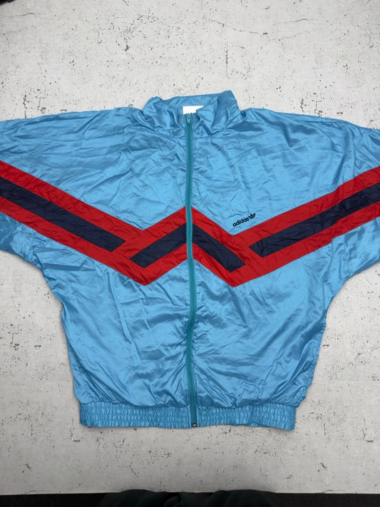 Adidas Shellsuit Trainingsjacke hellblau Vorderseite